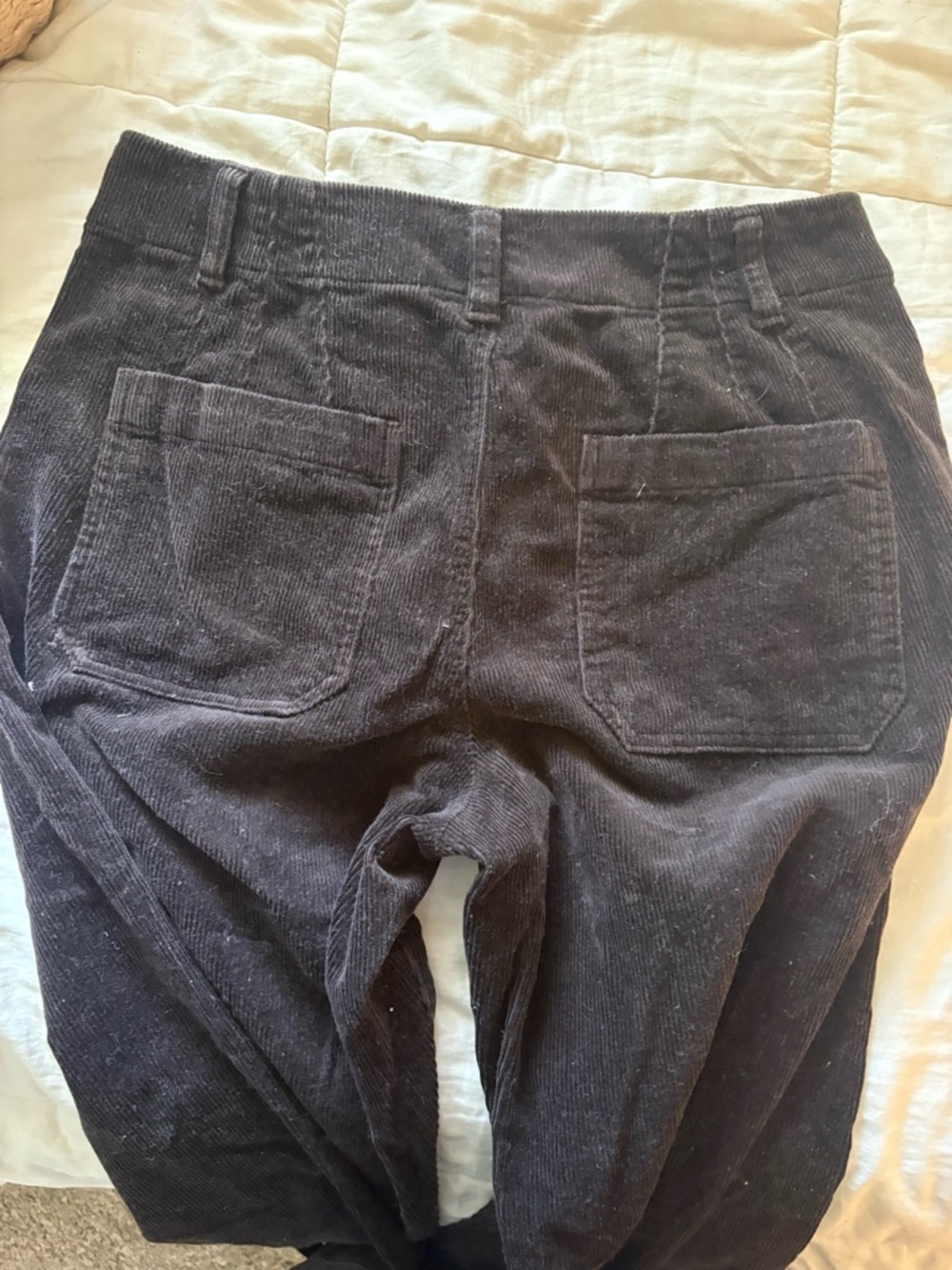 Quince Wide-Leg Corduroy crop Pants in dark brown - Picture 4 of 4